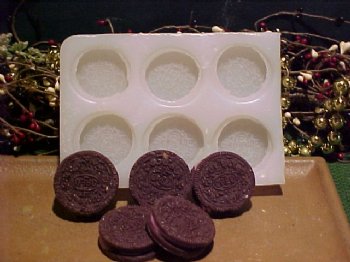 Chocolate Cookie Embeds 6 Cavity Silicone Mold 2203
