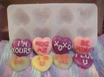 Candy Hearts Mold, Conversation Heart Candy Mold