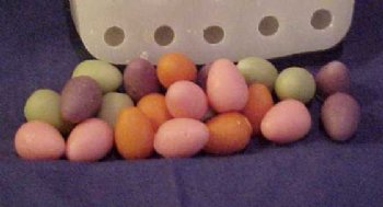 Jelly Beans/Mini Easter Egg Embeds 63 Cavity Silicone Mold 947 Food-Soap-Candle-Resin-Flexible 