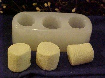 Marshmallow Embeds 3 Cavity Silicone Mold 1275