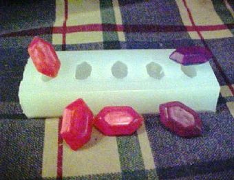 Marquise Rupee Gem Embeds 8 Cavity Silicone Mold 5460 Food-Soap-Candle-Resin-Flexible 