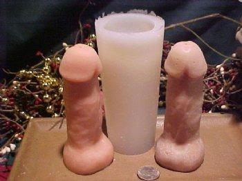 Penis/Willy Candle 1 Cavity Silicone Mold 1396