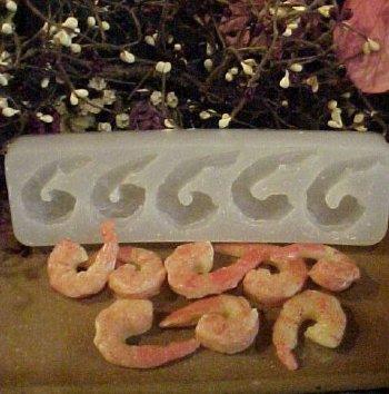 Fake Food Silicone Molds- Chicken, Corn, Shrimp and Crabs.