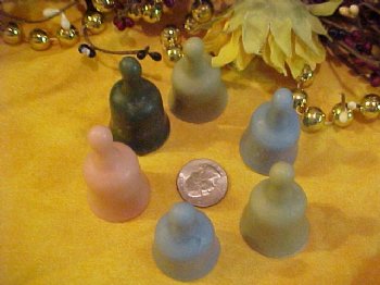 Small Bell Embeds 3 Cavity Silicone Mold 5325